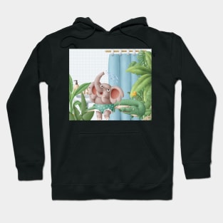 Cute elephant and crocodile Hoodie